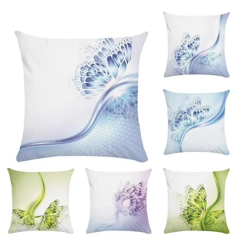 

Customizable Colorful Water Butterfly Cushion Cover Pillow Cover Decorative Dining Chair Pillow Cover