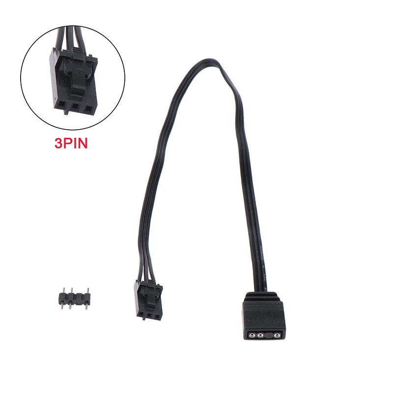 28cm Corsair RGB to Standard ARGB 4Pin 3Pin Adapter Cable QL LL120 ICUE Compatible Pirate Ship Controller Connector Line