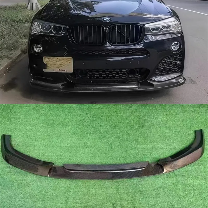 

For BMW X3 X4 F25 F26 2013-2018 Real Carbon Fiber Front Lip Front Bumper Lower Lip Under Spoiler Car Accessories Body Kit