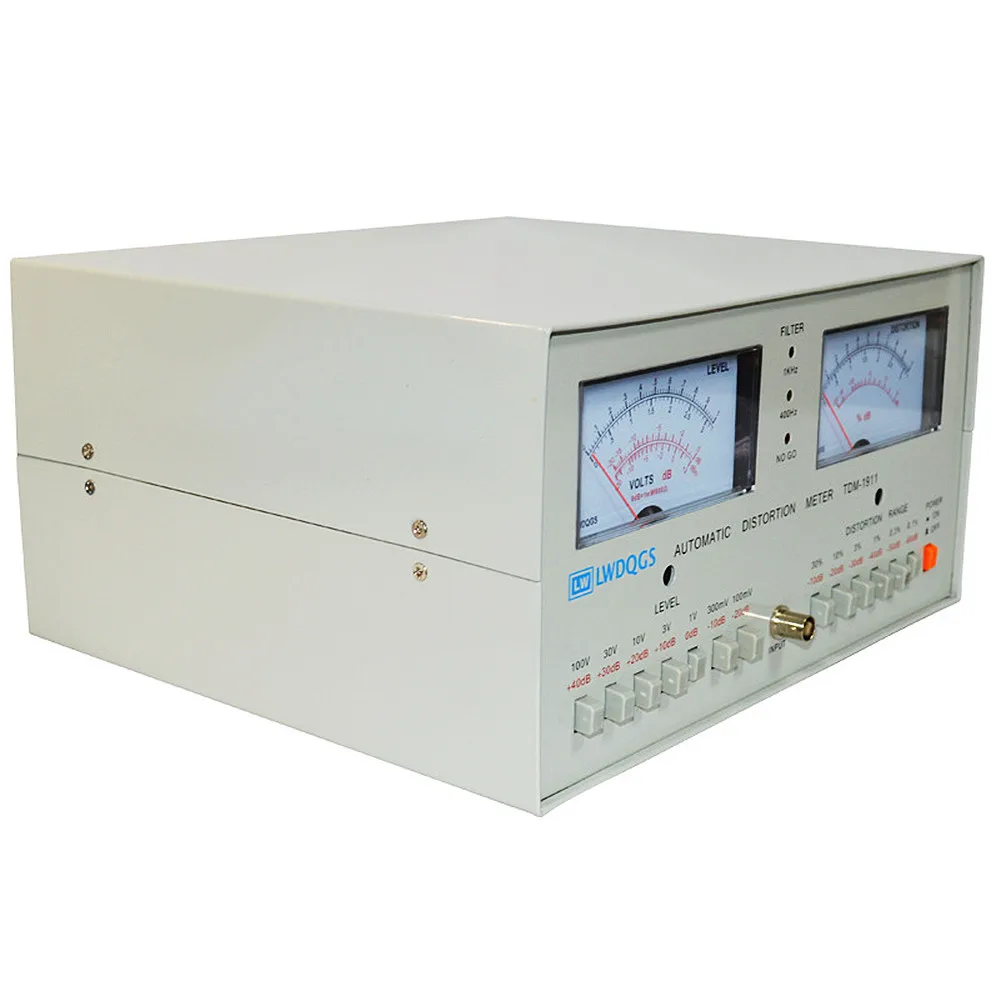 TDM1911 0.01%~30% Automatic Audio Distortion Meter 100mV~100V Electrical Level Tester Detection Signal Waveform Purity Tester