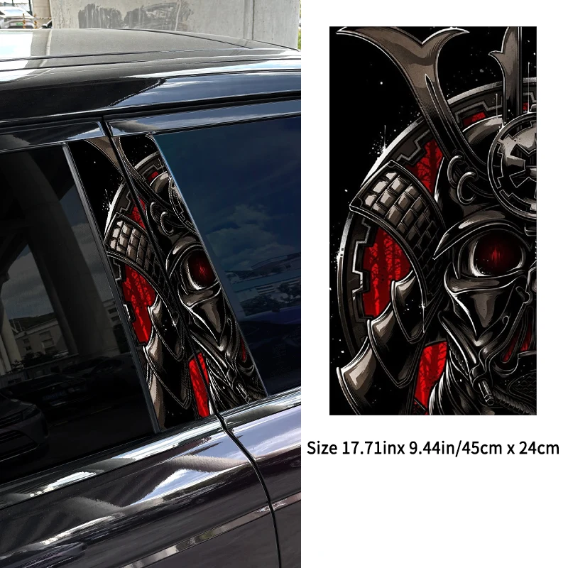 1PC Samurai Car Stickers Auto B Pillar Waterproof Decoration Cover Scratches DIY Car Doors Pillar Vinyl Decals for All Cars