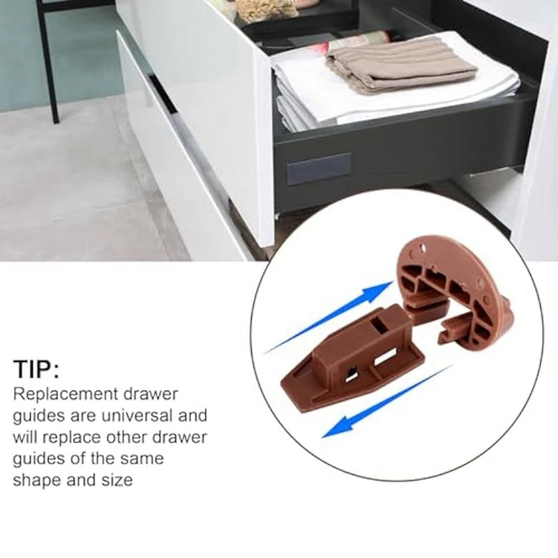 Kit de guides MELTrack en plastique pour montage central, pièces de rechange MELfur ser, 8 ensembles