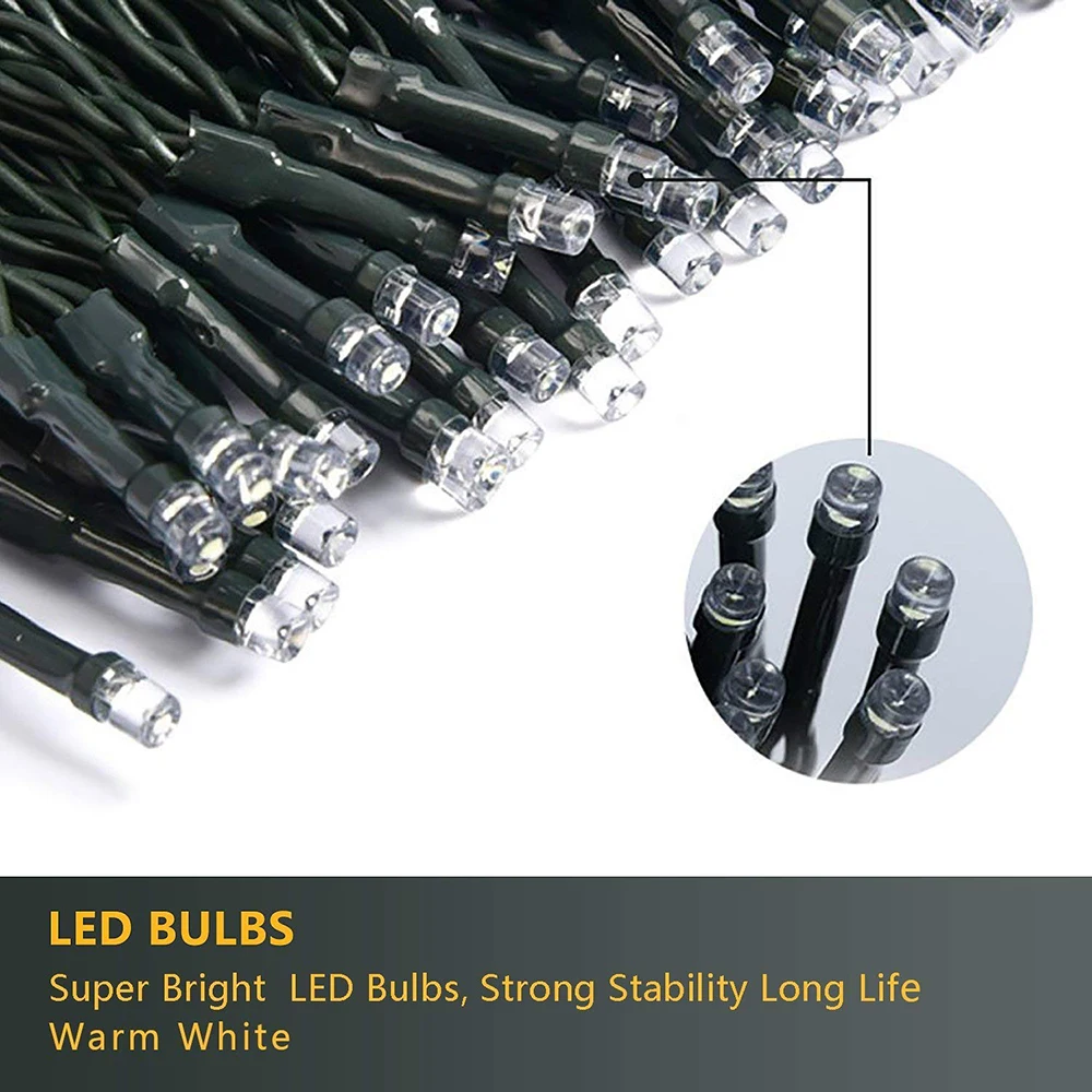 مقاوم للماء 10 متر 20 متر 30 متر 50 متر 100 متر بلوتوث عيد الميلاد ضوء 31 فولت LED في الهواء الطلق داخلي سلسلة أضواء جارلاند لحفل الزفاف عطلة