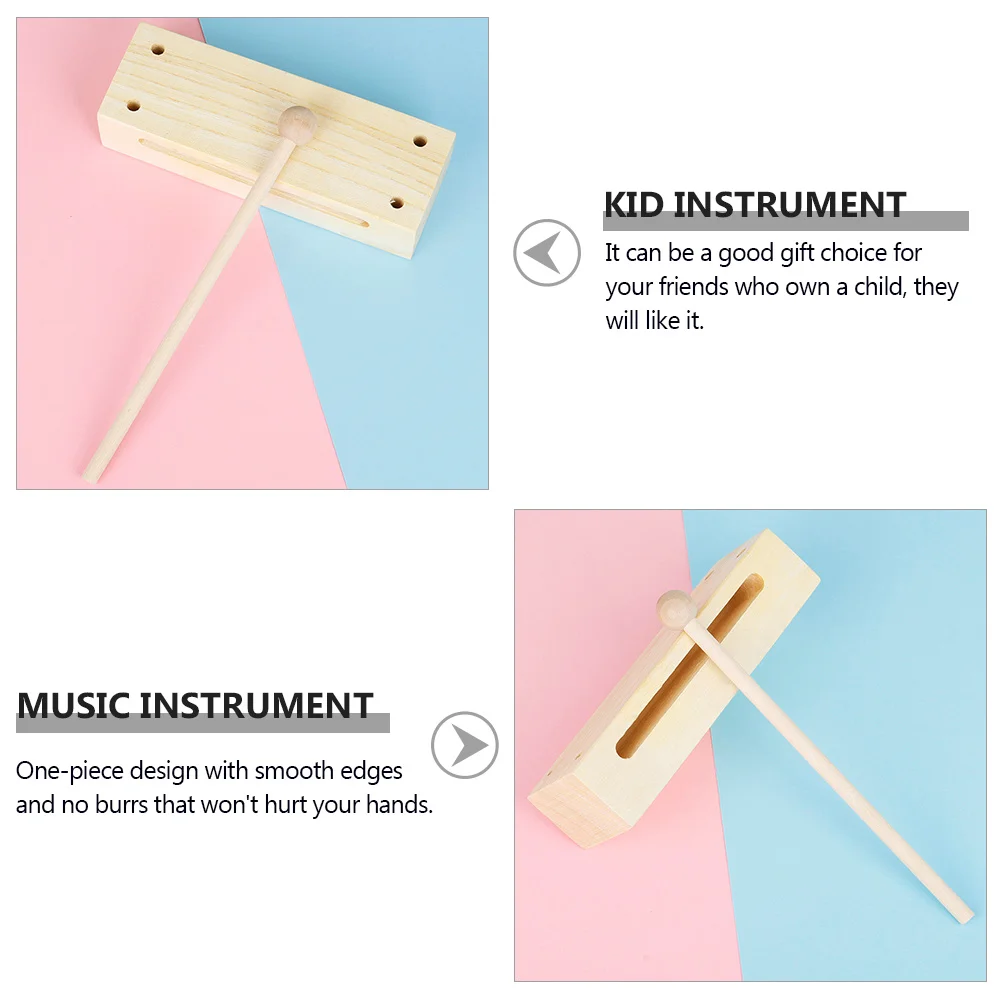 -Tono Clapper Giocattolo Blocco di percussioni in legno Strumento musicale educativo Giocattolo per bambini