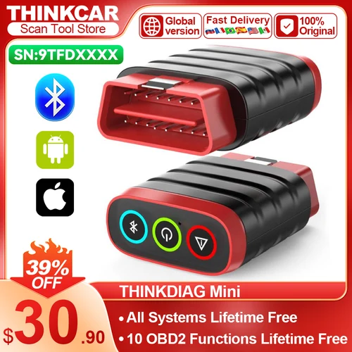 THINKCAR THINKDIAG MINI OBD2 escáner herramienta de diagnóstico OE sistema completo escáner de coche para iOS Android lector de código de fallos actualización gratuita