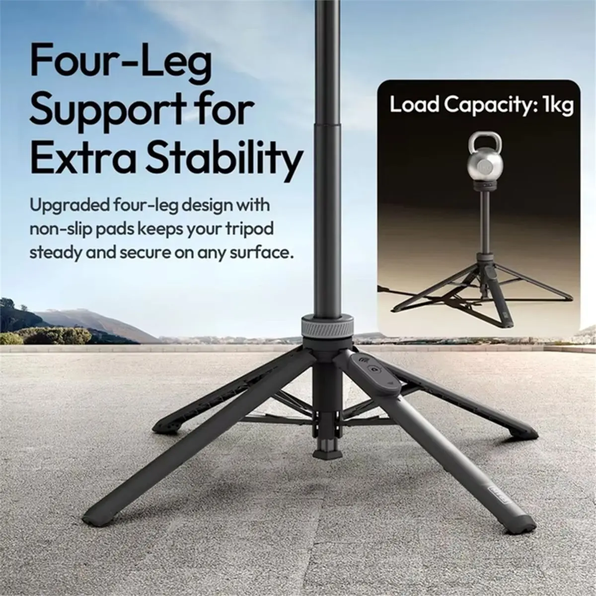 B21B MT-85 Open Tripod with LM19 Fill Light Automatic Phone Stand Selfie Stick for Outdoor Travel Vlog Live Streaming B