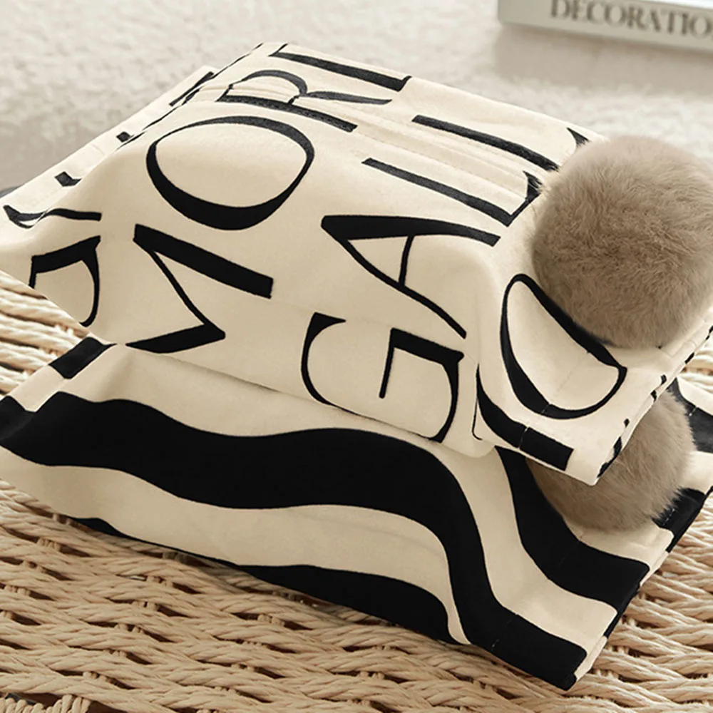 Plush Ball Ornament Tissue Box Plush Desktop Tissue Case Fabric Tissue Box Cute For Living Room Car Stroller