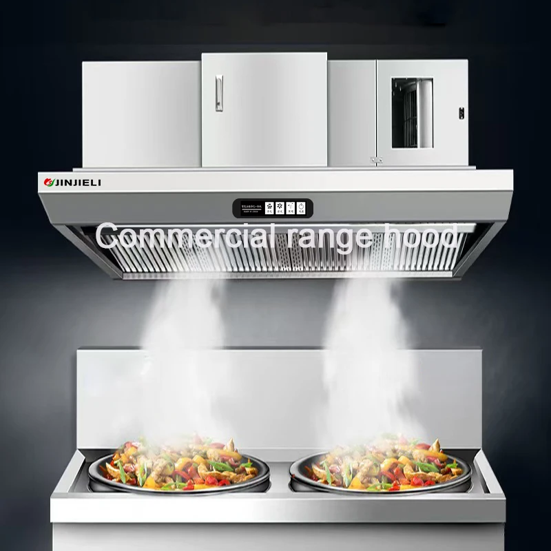 ISO9001 Certified Cooking Smart Range Hood Over 98% Smoke Remove Rate for Commercial Kitchen 3500m³/h