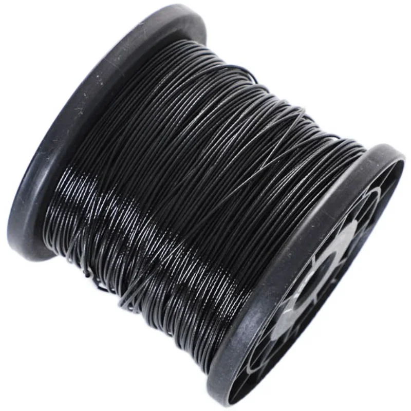 0.38MM-0.8MM 1X7,black nylon coated built-in 304 stainless steel wire rope, sea fishing line chain hook line crystal 50-100M