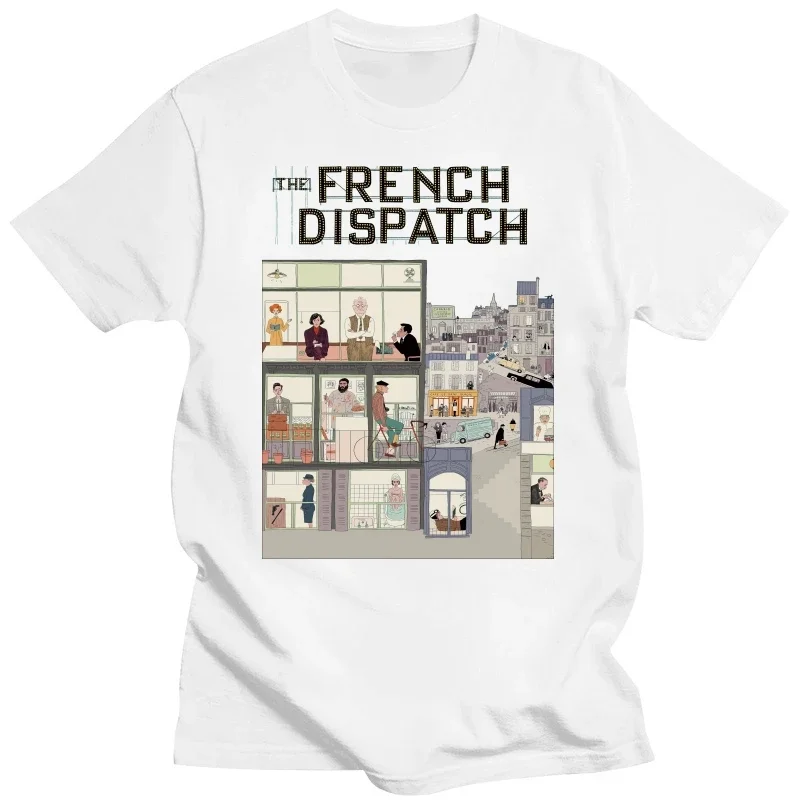 Wes Anderson Cotton Men T shirt New TEE TSHIRT Womens Tops Unisex the french dispatch Timothee Chalamet T-shirt  men clothing