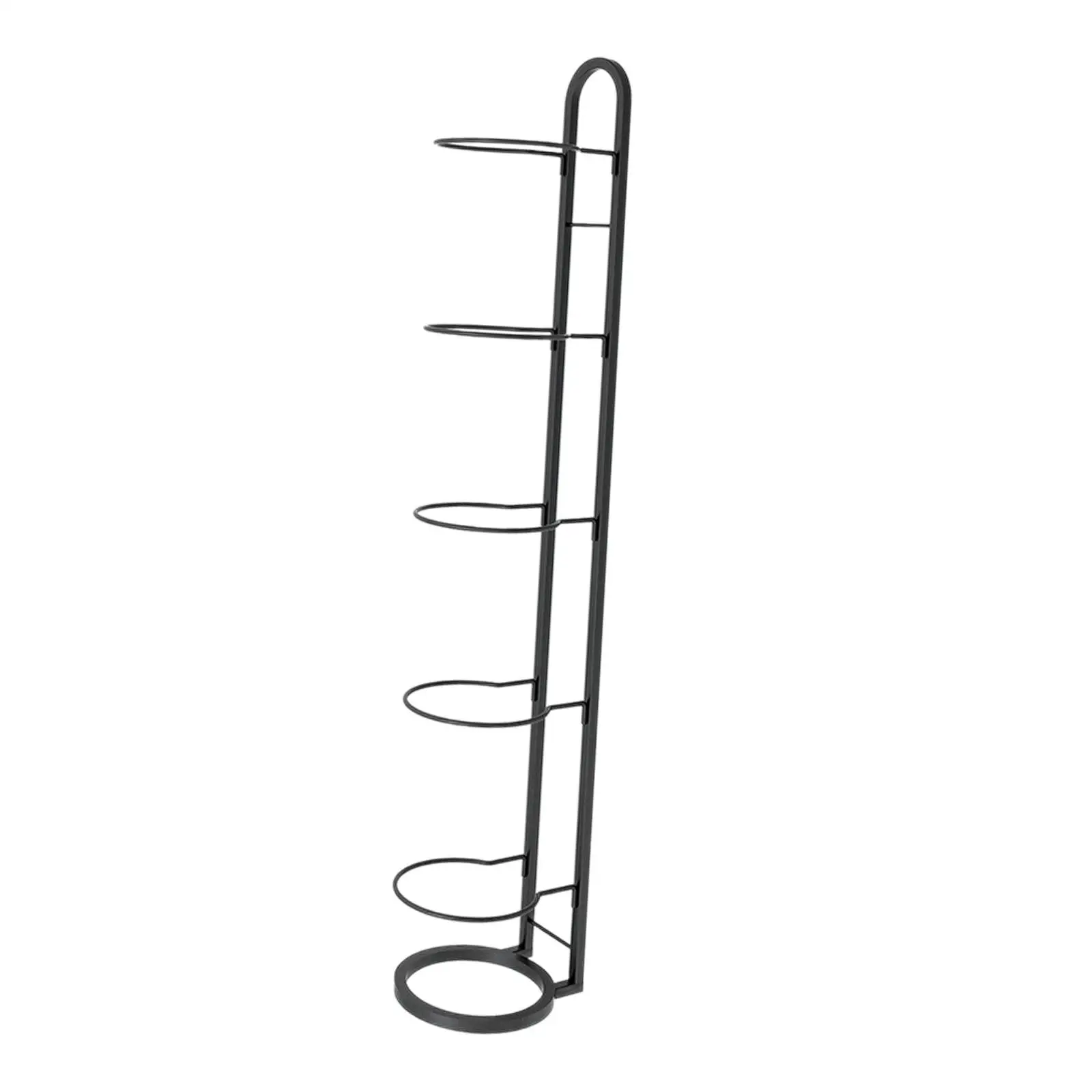 Sport Equipment Organizer Five Tier Basketball Stand Vertical Ball Storage for Living Room Basement