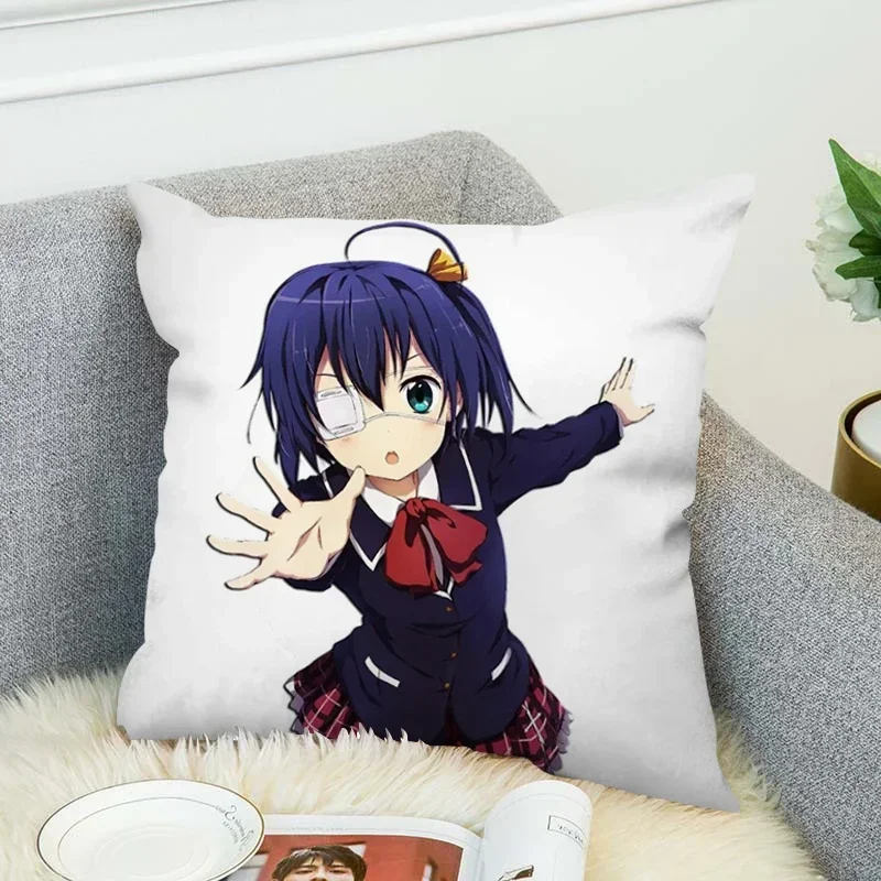 Etui T-Takanashi Rikka na poszewkę na poduszkę 45x45 Anime uroczy dekoracyjne poszewki na poduszki 40x40 jesienny poduszka na sofę poszewka 45*45