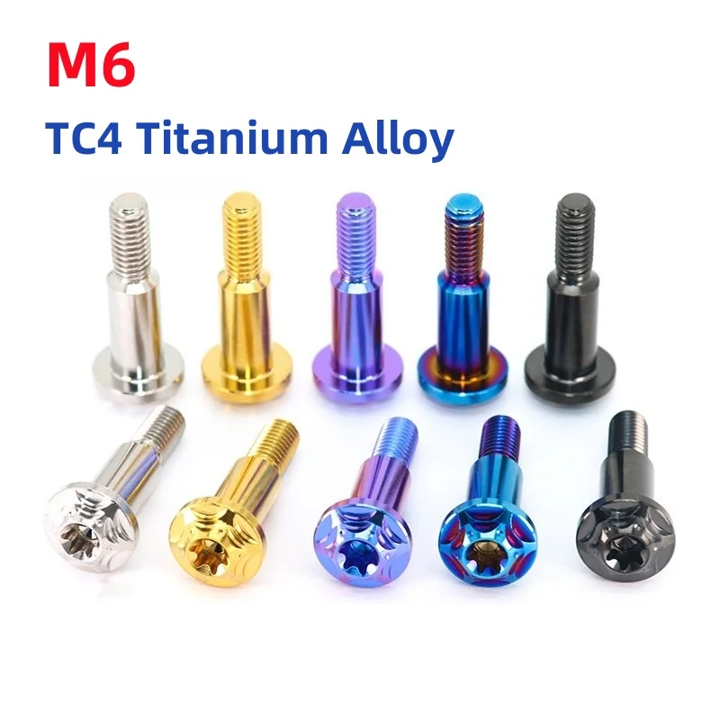 M6 TC4 Titanium Alloy Motorcycle Brake/Clutch Handle Fixing Screw Motorbike Brake Lever Handle Link Pull Rod Bolt