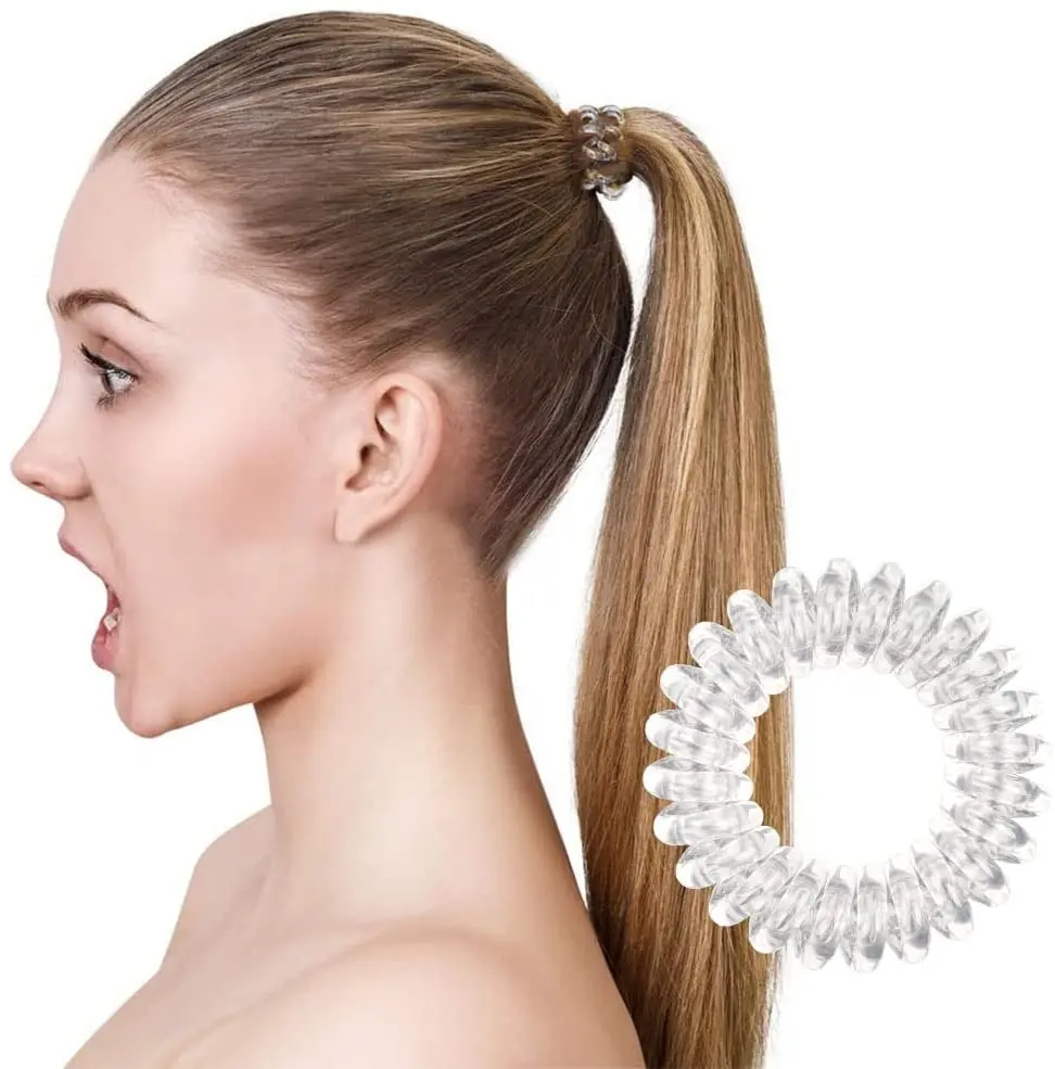 Cintas para el pelo en espiral grandes de 10/20/30 piezas, cintas para el pelo en espiral de 30mm, cintas para el pelo con cuerda para teléfono, sin rastro, sujeción fuerte, resistente al agua