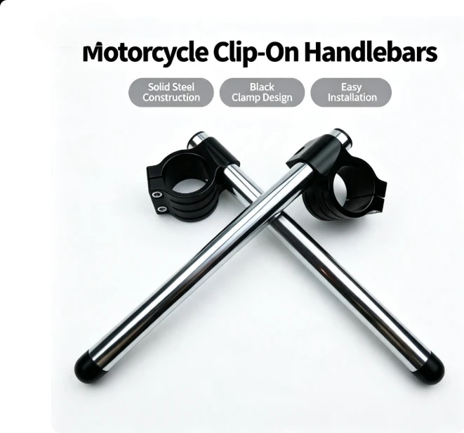 Motorcycle CNC Clip On Separate Handlebars Aluminum Alloy Split Handle Bar Mod Parts For Sport Racing Street Bike