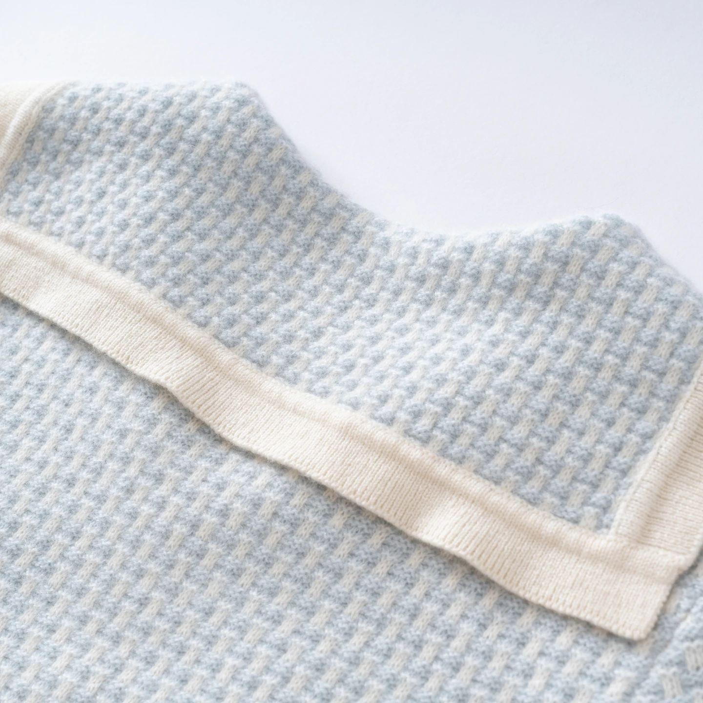 100% Pure Cashmere Cardigan, Navy Collar, Checkered Casual, Thickened High-End Brand Women's European Sweater Coat