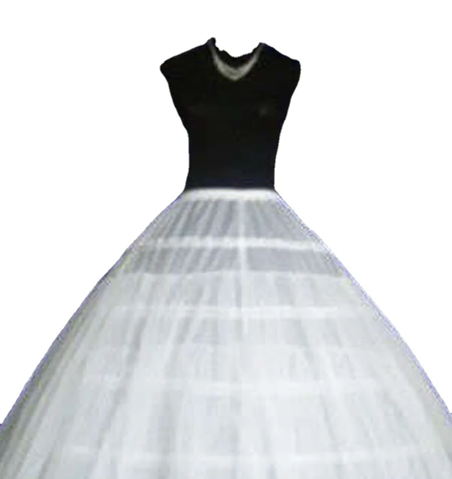 Women Crinoline Petticoat 6 Hoop Skirt A line Slip Floor Length Underskirt for Wedding Dress Ball Gown