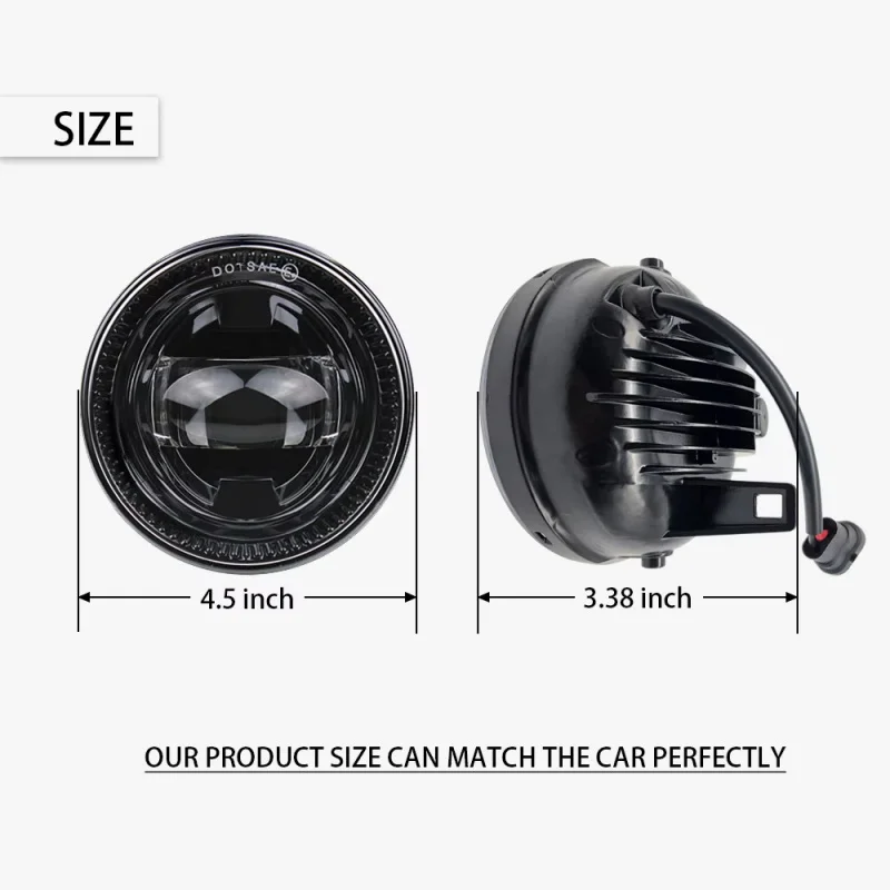 For Ford F150 2011-2014 1 Pair 30W Round LED Fog Light Car Lamp