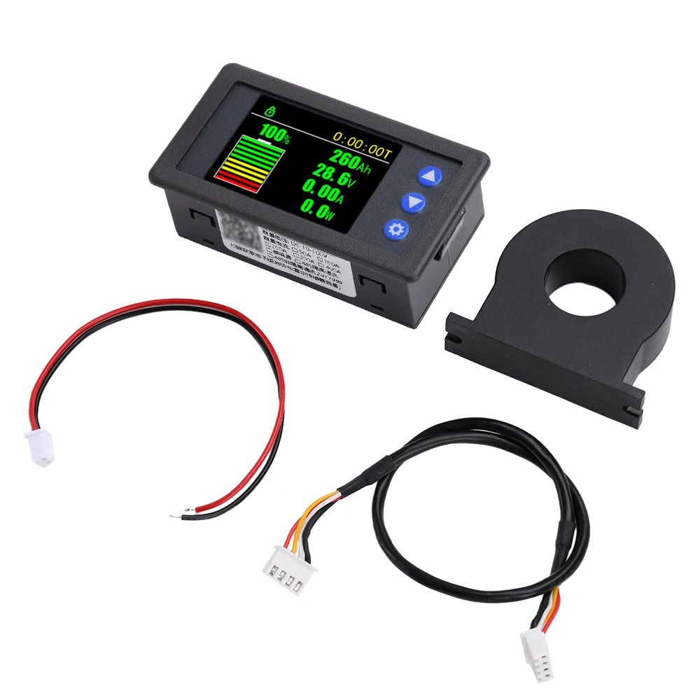 H56AH DC 10~100V Power Indicator Voltage Ammeter High Precision Color Screen Hall Coulometer Power Indicator Car voltmeter