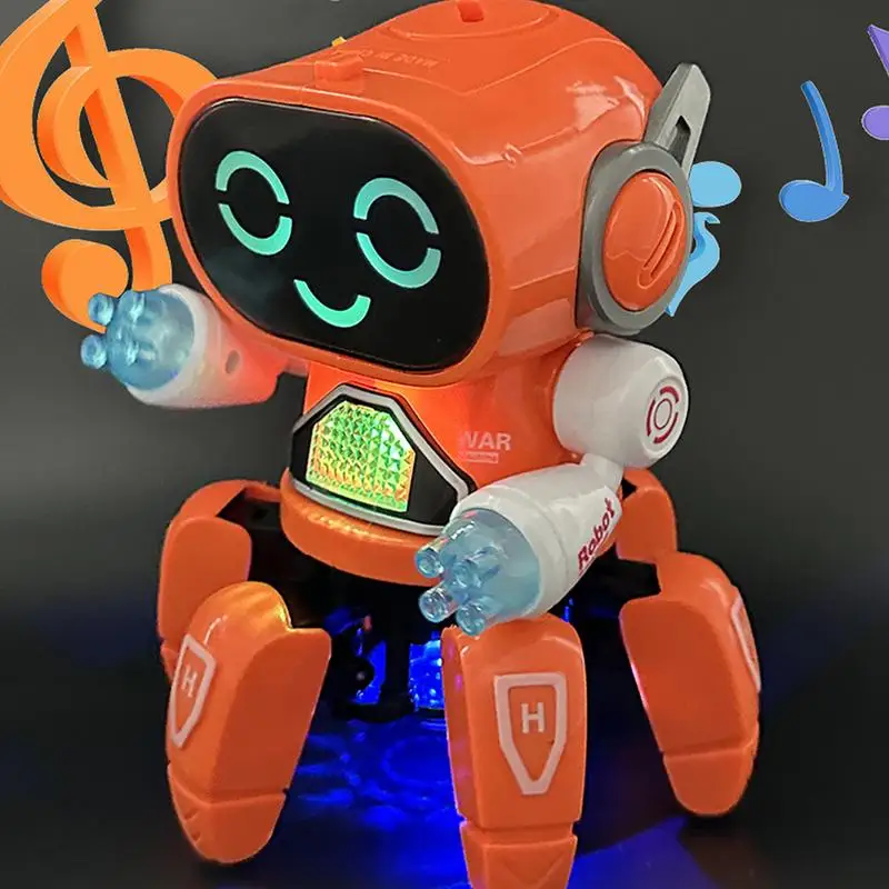 Robot Toy With Lights Electric Dancing Robot Six-Claw Walking Octopus Toy Flashing Lights Intelligent Sensor Toy Robot Kid