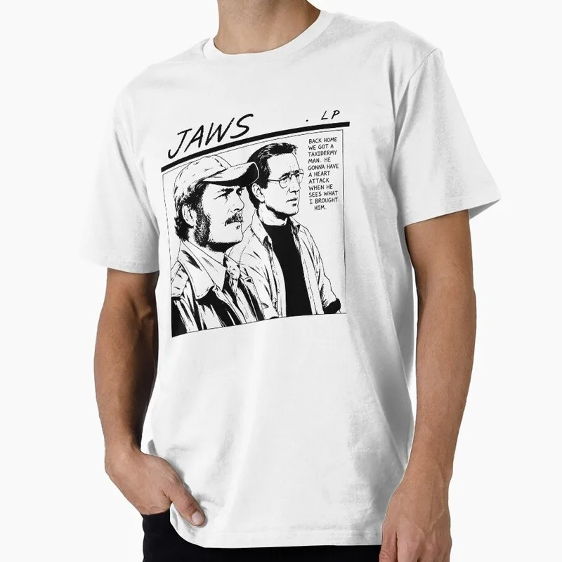 Jaws Youth Horror Movie Unisex T Shirt Retro Amity Island Great White Shark Graphic Tops Short Sleeve Streetwear Tees