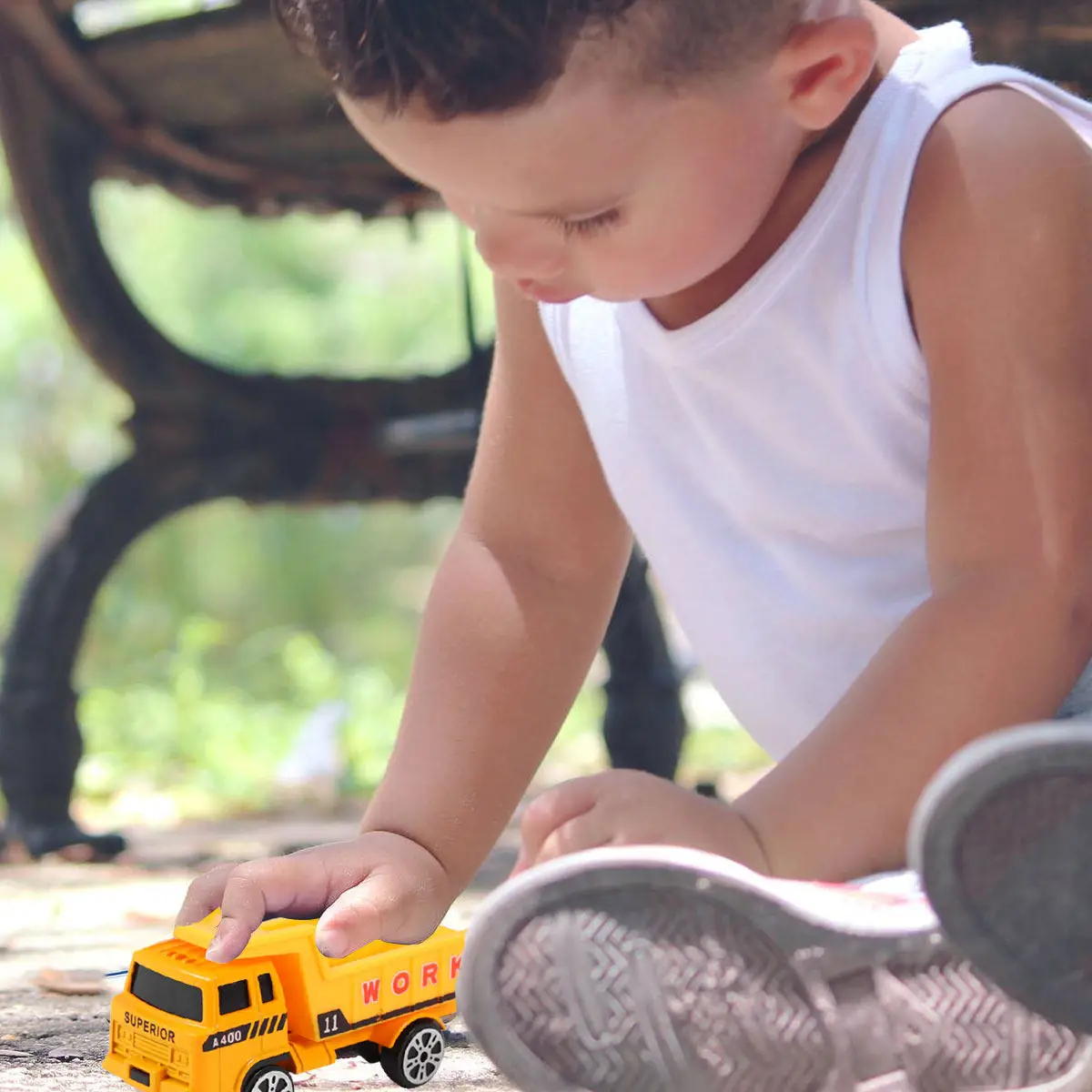 6Pcs Engineering Pull Back Alloy Cars Inertia Control Gift for Kids Children Engineering Truck Toy