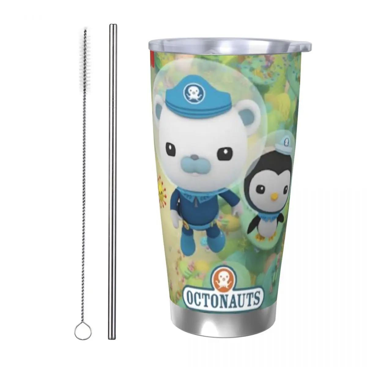 The Octonauts 20oz Stainless Steel Car Mug Straw Thermal Iced Travel Cup Vacuum Insulated Coffee Hot Cup