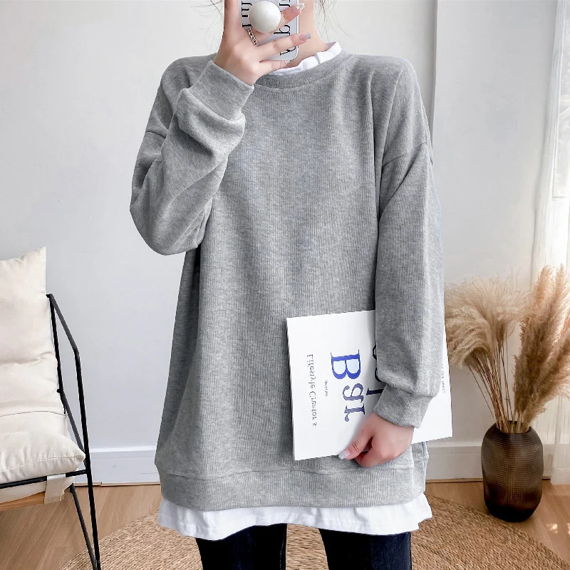 

Spring And Autumn Cotton Maternity Clothes Cute Print Clothes For Pregnan Sweatshirt For Nursing Mothers Breastfeeding Clothes