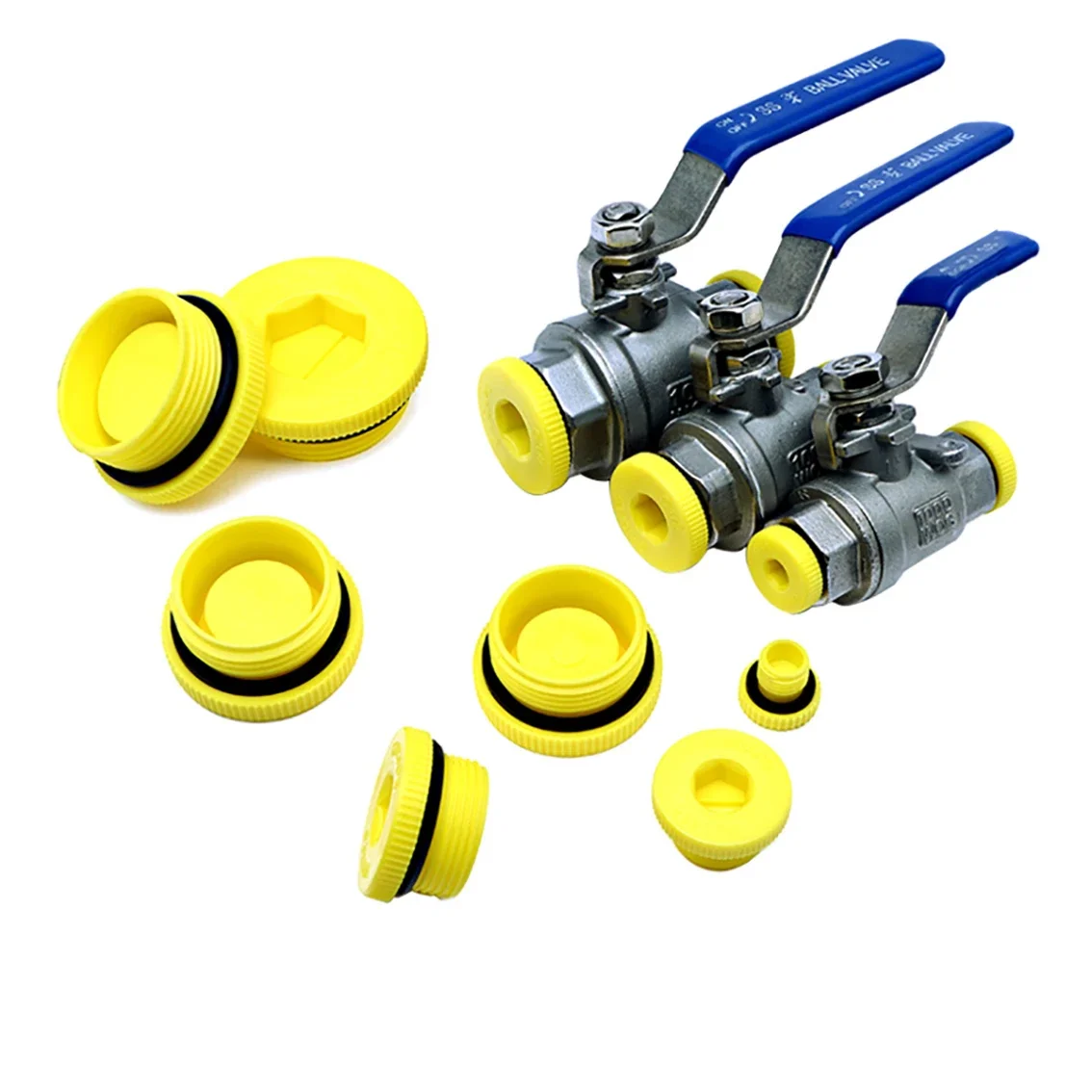 1-20Pcs M10-M60 Round Head Hexagon Plastic Thread Plug External Wire Oil Plug Mechanical Seal Water Pipe Dust Plug Plastic Plug