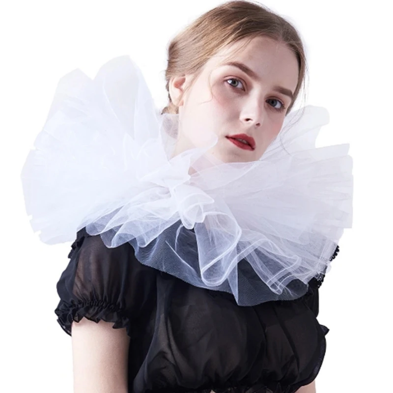 

Victorian Collar Ruffled Collar Frilled Collar Sweet Neck Ruff for Shirt Blouses