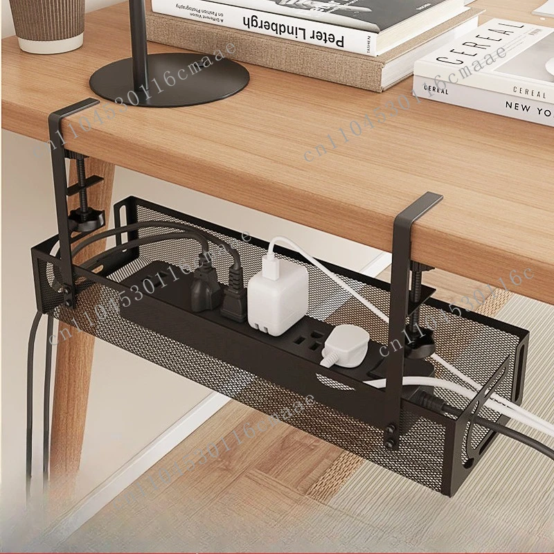 Cable and Wire Management Tray Rack Under the Desk Arrangement Storage Rack Socket Cable Manager，Excluding cables, only bracket