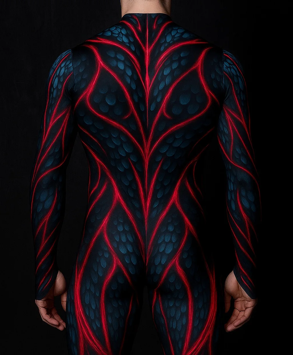 Halloween-Eidechsen-Bodysuit für Herren, Einzigartige Muskel-Serie, Festtags-Jumpsuit, Karnevalskostüm, Erwachsenen-Rollenspiel-Party, Maskenball-Set – Detail 13