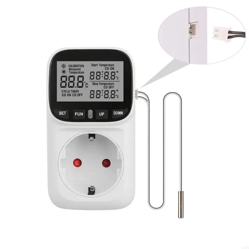Thermostatic Outlet Plugs Socket With Double Protections System -40℃~120℃ Ranges