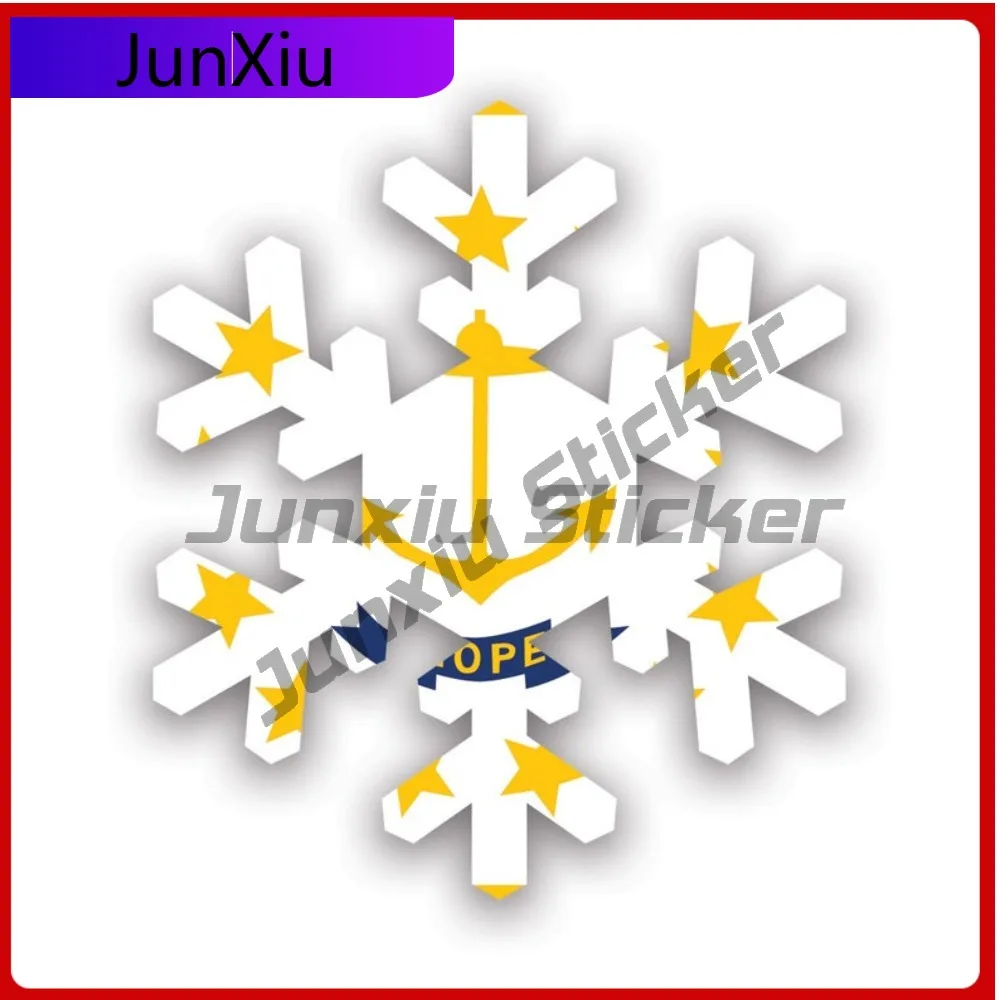 

Rhode Island Snowflake Sticker Waterproof Outdoor Anime Window Waterproof Vinyl Decal For Cars Unique Unique High Quality