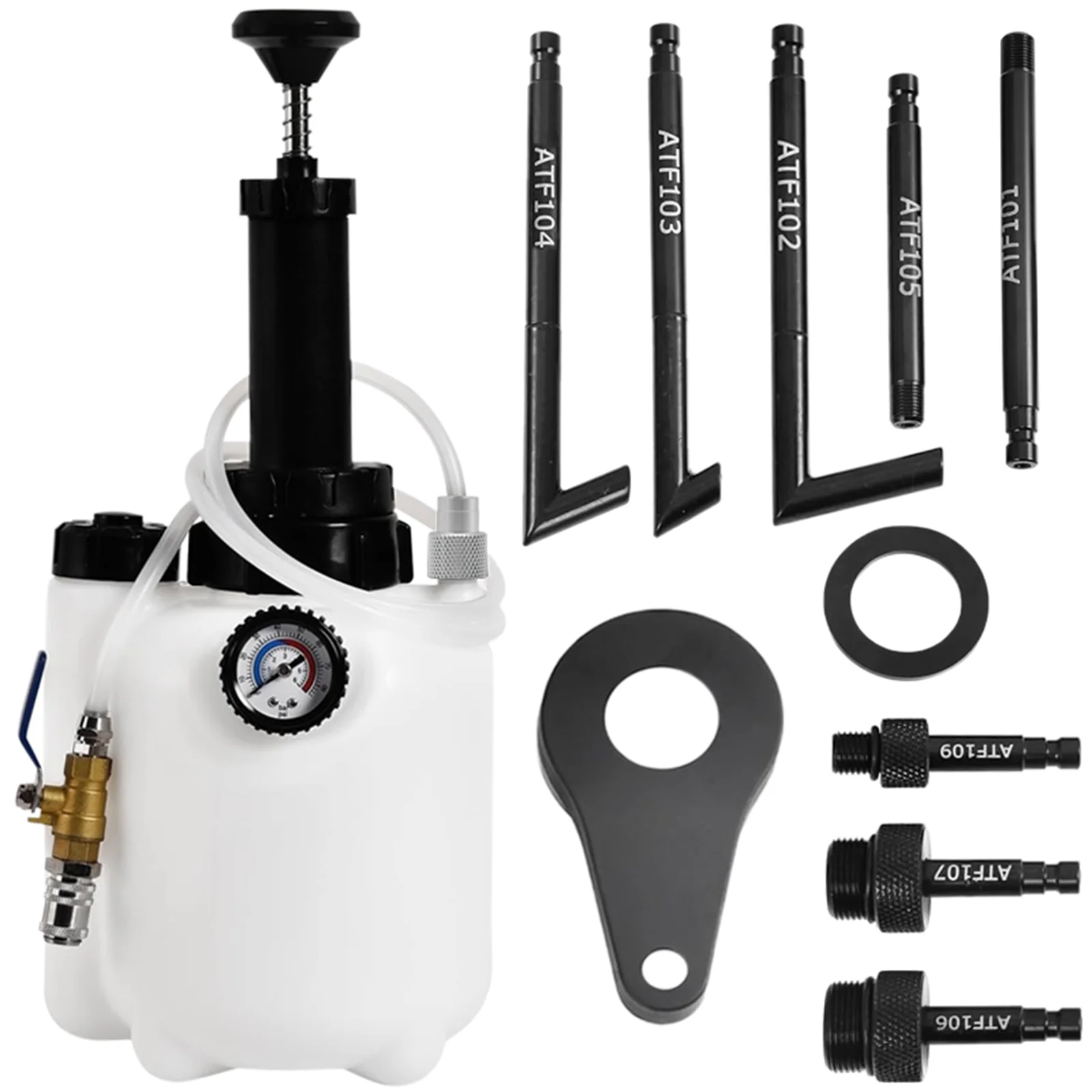 Manual Transmission Oil Filling System Hand Pump OR Pneumatic Automatic Gearbox Oil Fluid Hand Pump 3L Tool with Adapters