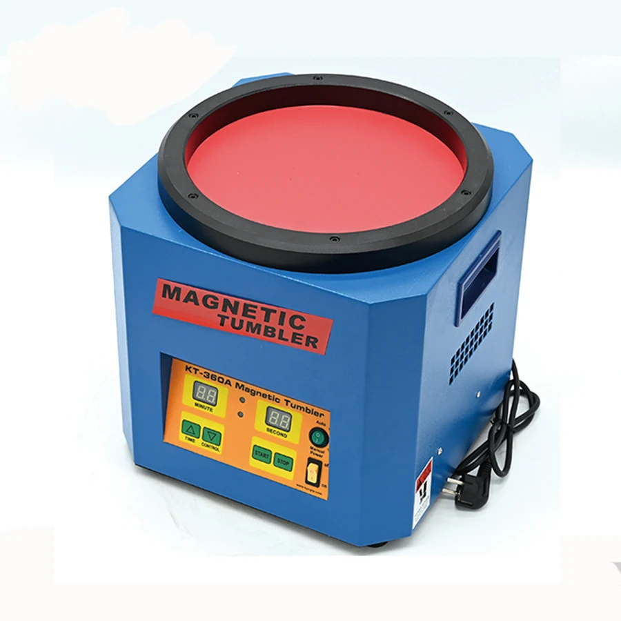 Kinway KW-16A 360A 1300g Capacity Magnetic Tumbler Polishing Machine for Gold Silver Jewelry