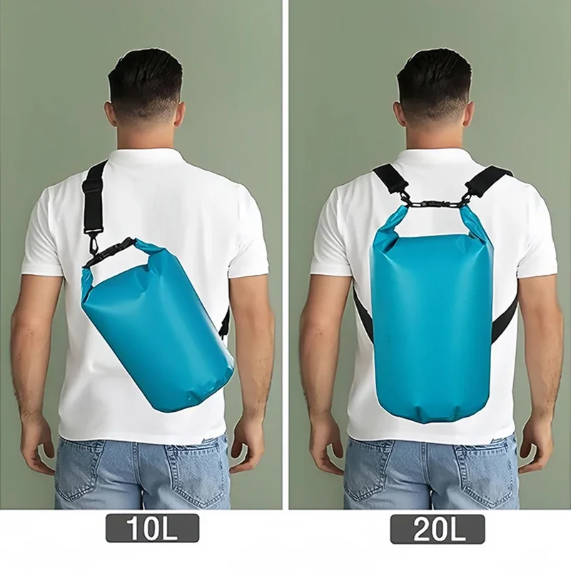 5L 10L 20L 30L Waterproof Dry Bag Floating Roll‑Top Bucket Backpack for Kayaking Beach Fishing Boating Hiking Swimming