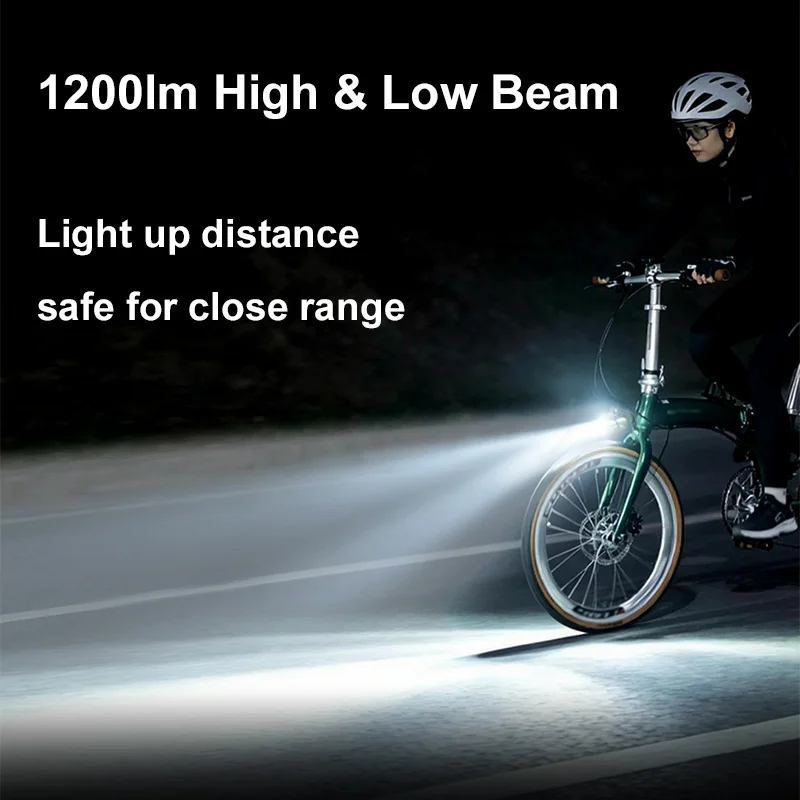 L36 bicycle light with fork mount bracket bike headlight smart sense Type-C charging rechargeable for Brompton Mountain Bikes