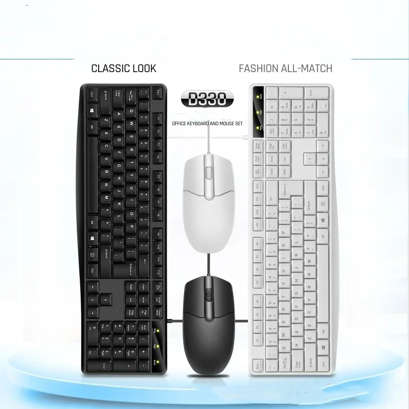 104Keys Wired Gaming Keyboard Ergonomics Splash Water Colorful ABS Wear-resistant Keycaps Keyboards with Wired Mouse