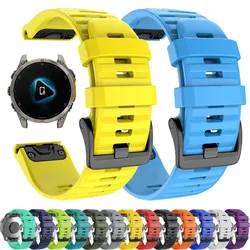 QuickFit silikon bant için Garmin Fenix 8 E 47mm 51mm 7X 7 Pro 6 6X 5 5X artı/Epix Gen 2/Enduro 3 spor kayış 26mm 22mm bilezik