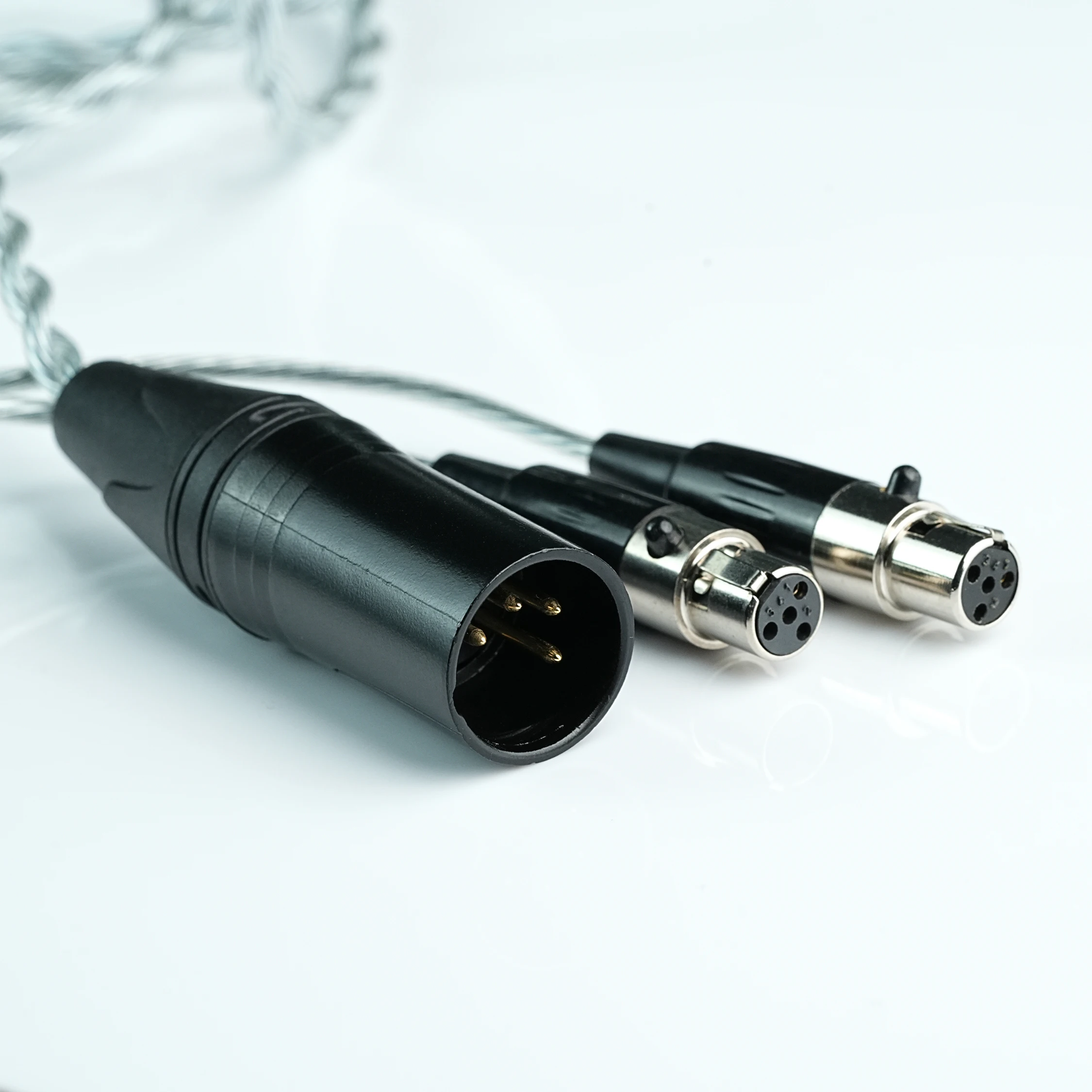 Cable de mejora Trusted-50 para Audeze LCD Series y auriculares Fostex con conectores Dual Mini XLR de 4 pines | Elección de conectores: 3.5mm, 4.4mm, XLR 4 pines, 6.35mm