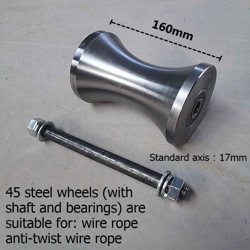 New cable pay-off pulley heavy-duty alloy steel wheel nozzle, nylon wheel straight-running triple pulley iron wheel wellhead