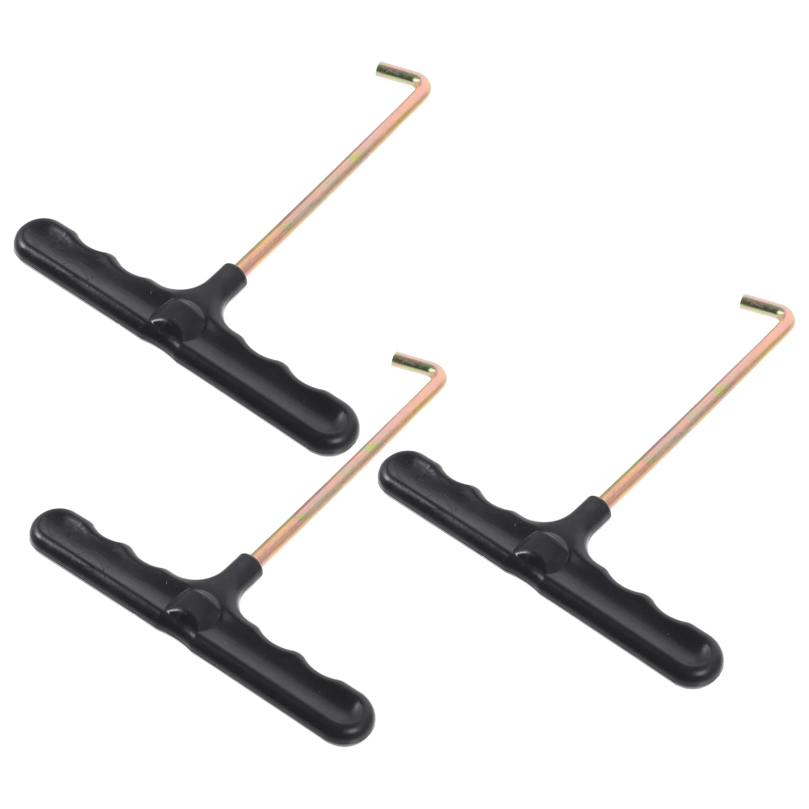 3 Pcs Tool Skate Shoe Hook Portable Shoelace Pullers Durable Black Laces Shoelaces