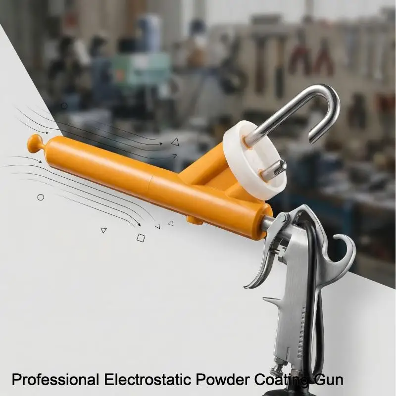 Professional Electrostatic Powder Coating Equipment,Portable 5‑Gear Adjustable 30‑50KV Powder Spraying Machine for DIY Workshop