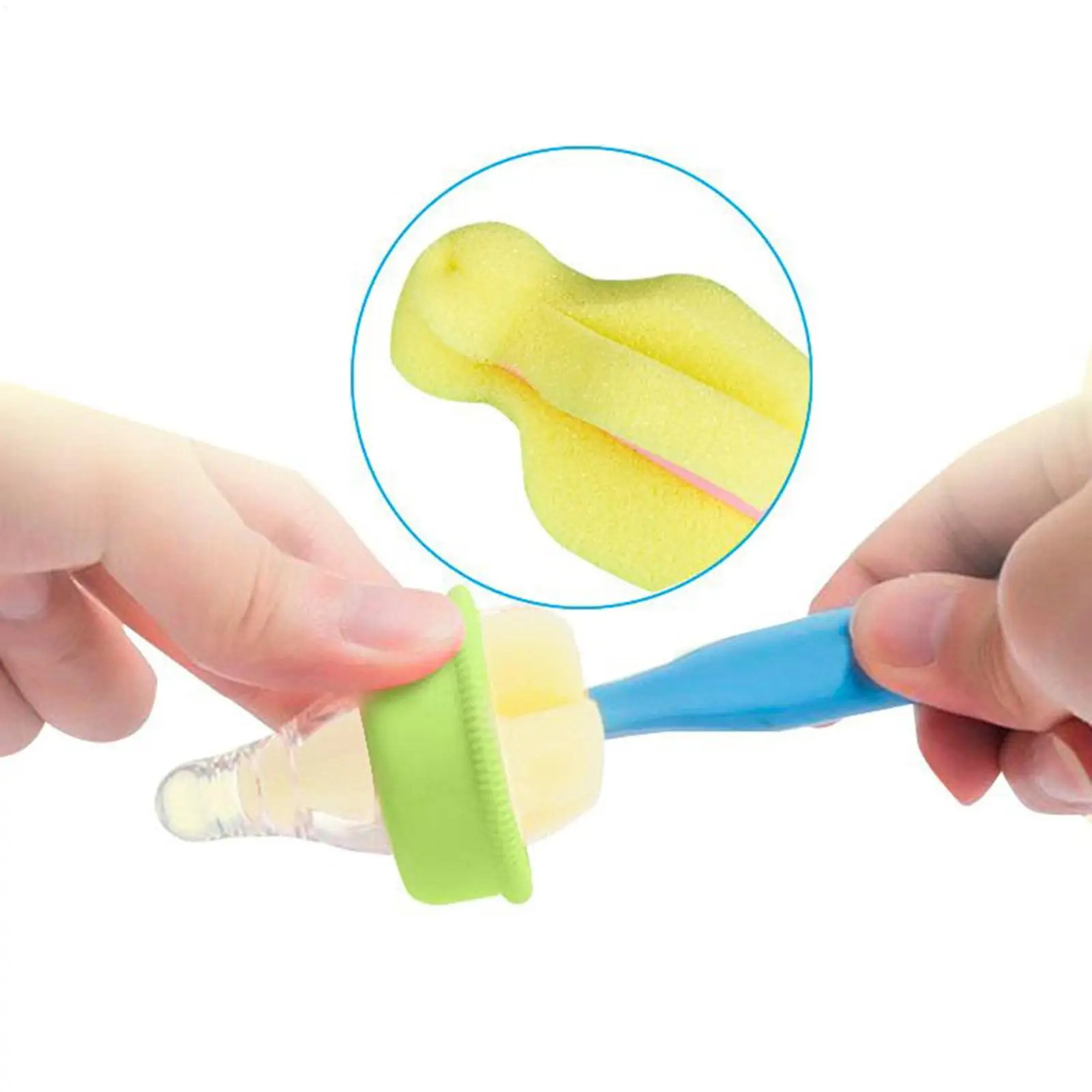 

4pcs Baby Bottle Brush Nipple Pacifier Brush 360 Degree Baby Bottle Sponge Cup Glass Cleaning Tool for Baby Care accessory