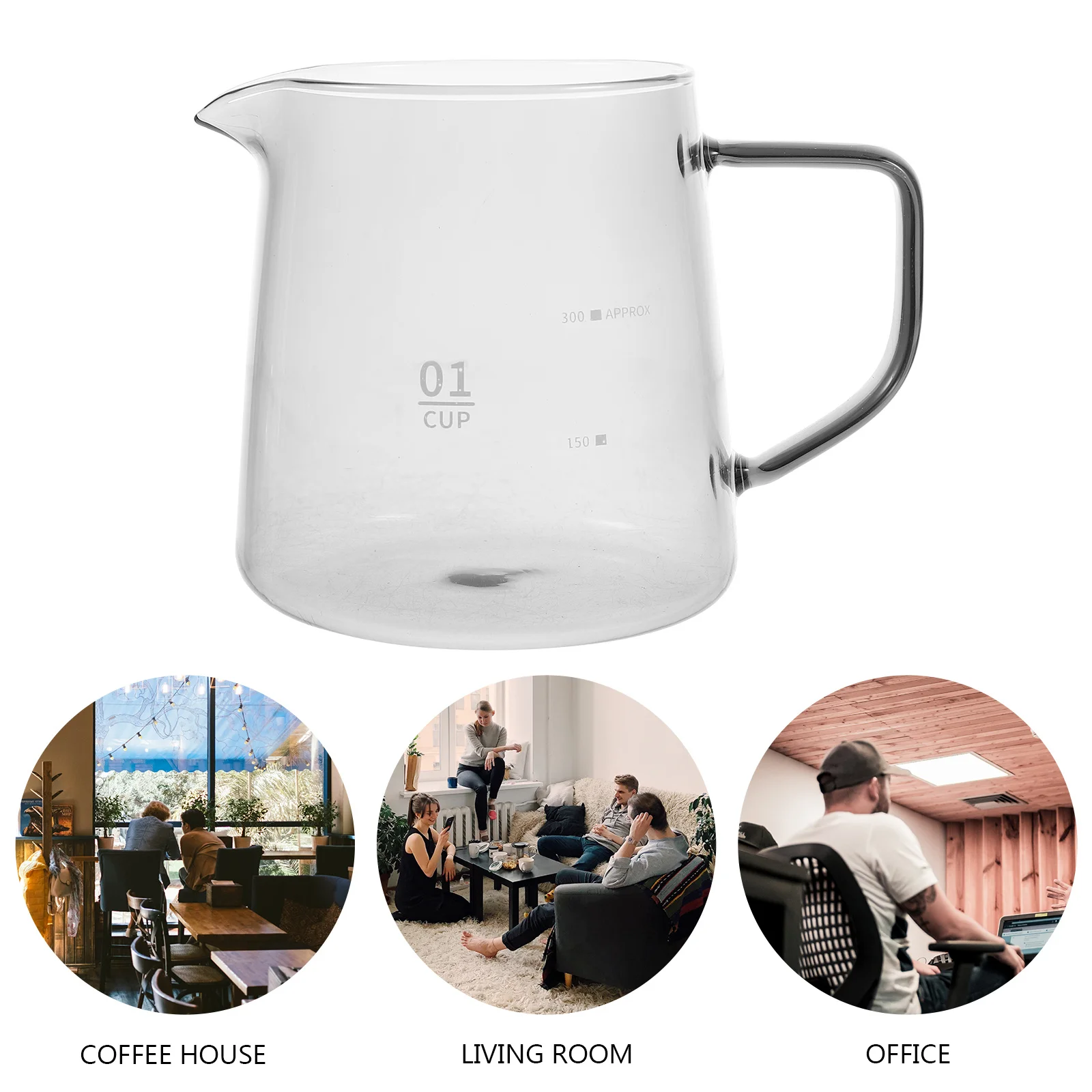 

Glass Coffee Pot Elegant Shaped Glass Dispenser Suitable Home Office Restaurant Use Transparent Design Coffee Container