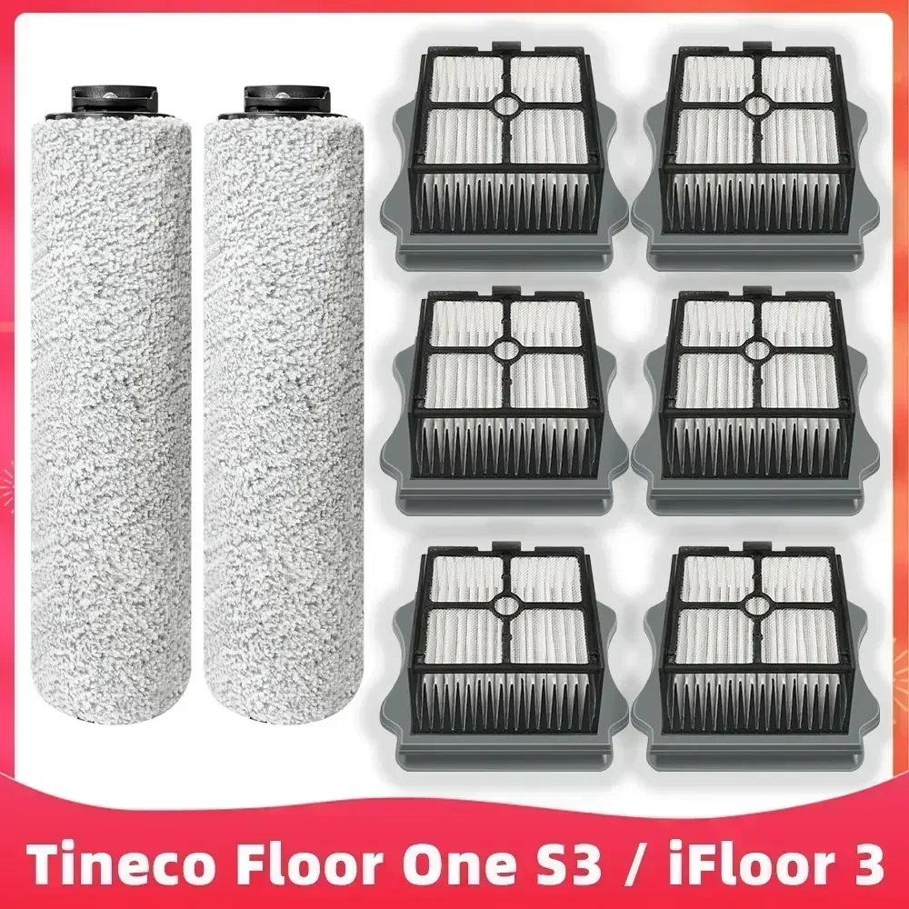 For Tineco Floor One S3 / Tineco iFloor 3 Cordless Wet Dry Vacuum Cleaner Roller Brush Hepa Filter Replacement Spare Parts