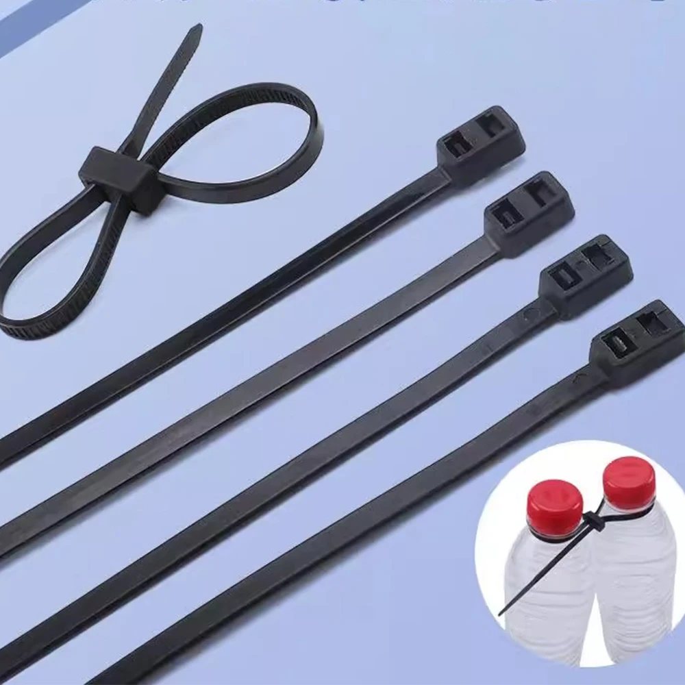 

100PCS Large Size Detachable and Reusable Nylon Cable tie for Environmental Protection
