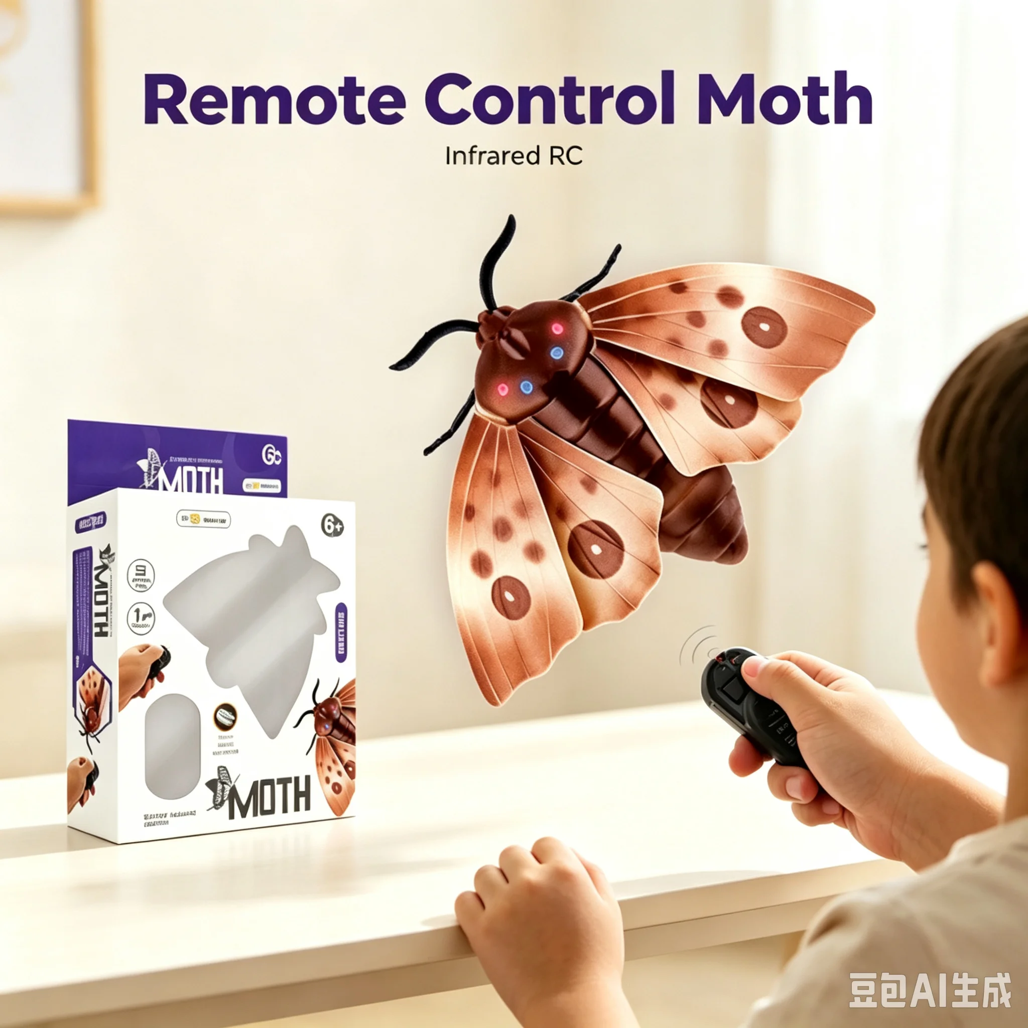 Kids' Electric RC Insect & Reptile Toy, Infrared Remote Control Simulation Moth / Prank Toy