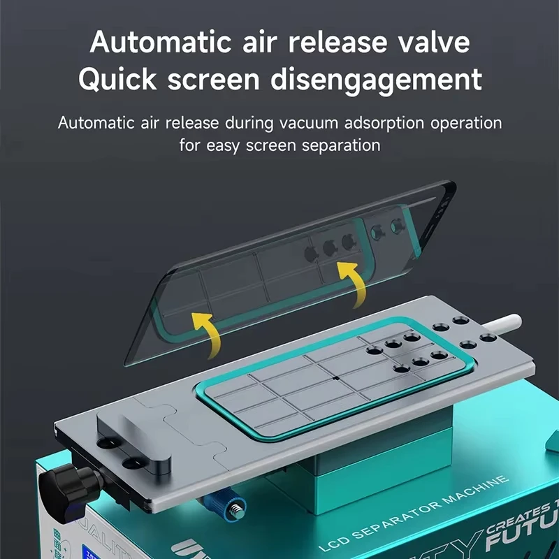 UYUE 988S-2 AI Intelligent Voice Controlled LCD Separator with Dual Suction Pump Automatic Air Release Valve for Screen Repair
